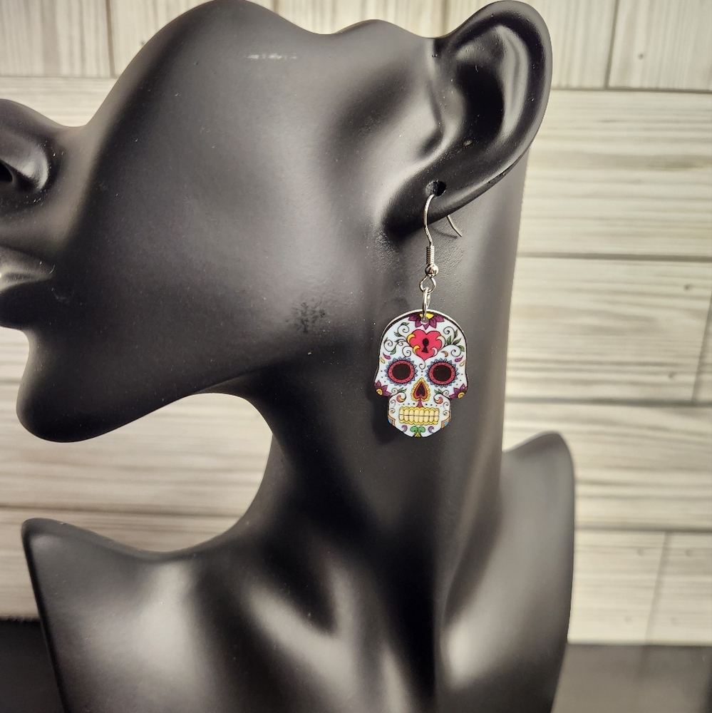 Spooky Skull Novelty Earrings